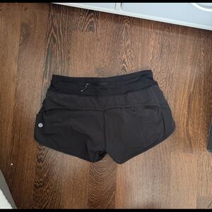 lululemon athletica Black Athletic Shorts with Zip Pocket